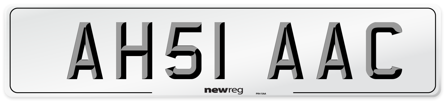 AH51 AAC Number Plate from New Reg
